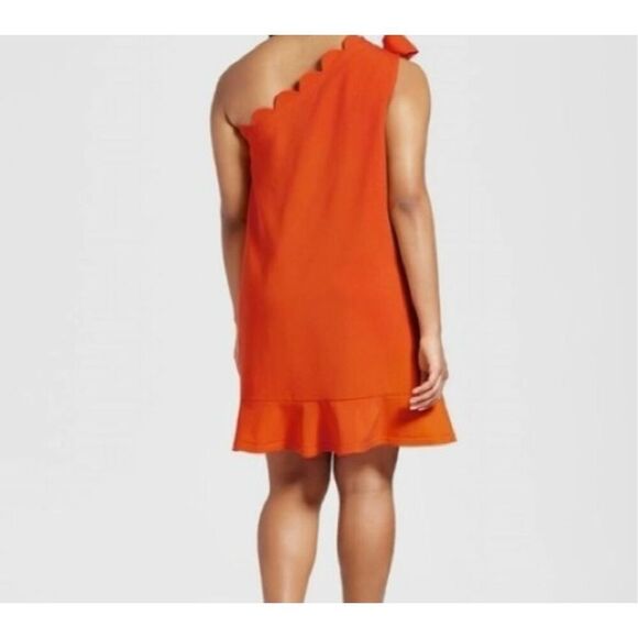 Victoria Beckham Women’s One Shoulder Orange Dress Size Small - Picture 2 of 9